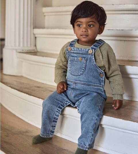 Lil' Atelier Nbmkarole overall til baby Medium Blue Denim (80) 80