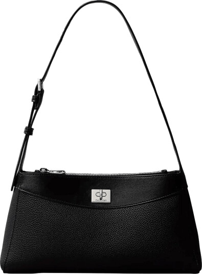 Calvin Klein Mix Media Shoulder Bag - Black - ONE SIZE