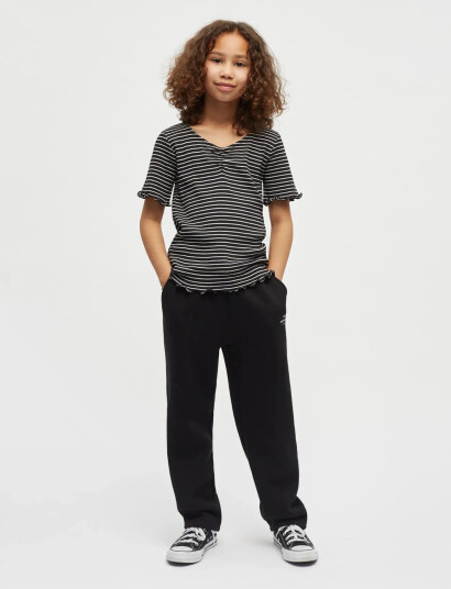 Mads Nørgaard 2X2 Cotton Stripe Tiki Tee Black 176 Mads Nørgaard 2X2 Cotton Stripe Tiki Tee Black 176