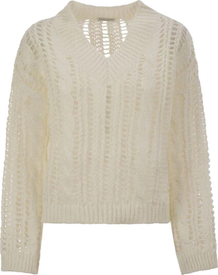 Brunello Cucinelli Dame Strikkevarer Beige L,