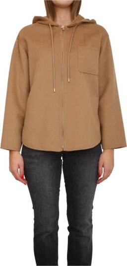 Max Mara Dame Gensere & Hettegensere Brun L,