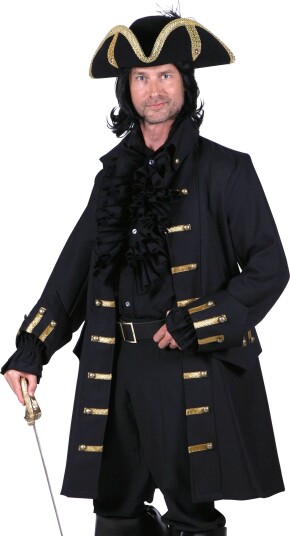 Thetru B.v. Piratkåpe Herre Svart Deluxe X-Large 1860-0100-00XL