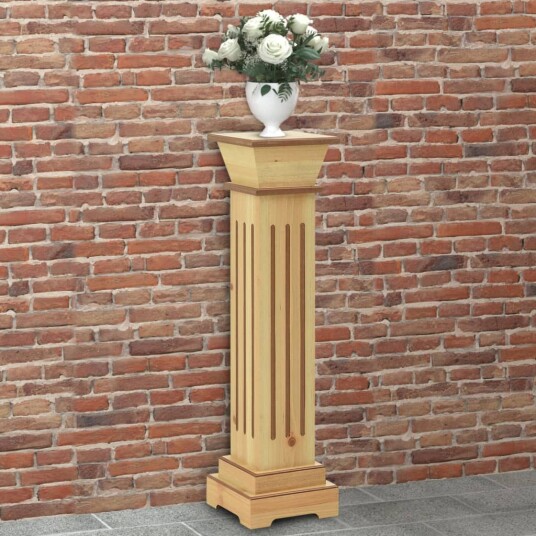 vidaXL Klassisk søyleformet blomsterstativ lyst tre 17x17x66 cm MDF