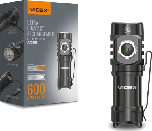 Videx LED bærbar lykt - 5700K - Kulør : Kald