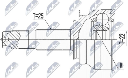 Nty Drivknute drivaksel NTY NPZ CH 040