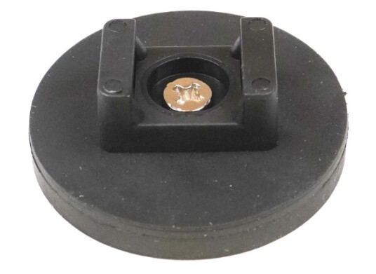 Magnet med strips og bånd feste Ø43 Gummiert magnet 8,5 kg styrke