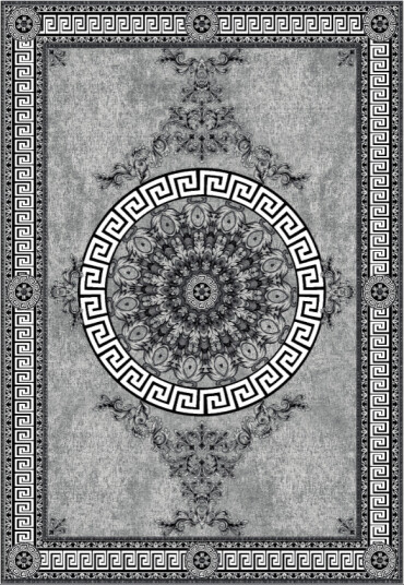 Wilton teppe Amer svart/hvit Størrelse: 200 x 280 cm