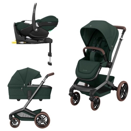 Maxi Cosi Barnevogn Fame Duo inkl. Pebble 360 Pro2 & Base – Twillic Green