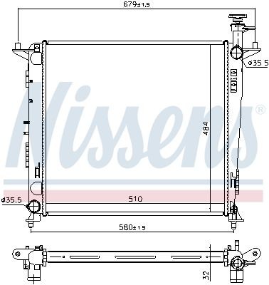 Radiator NISSENS 666222