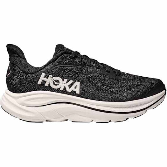 Hoka Men's Clifton 10 Wide Black/White 45 1/3 Hoka Men's Clifton 10 Wide Black/White 45 1/3