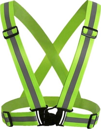 2 pakning Refleksvest Justerbar Sikkerhet Hi Vis Høy Synlighet Sportsutstyr for Utendørs Nattløping Sykling Vandring Sykling