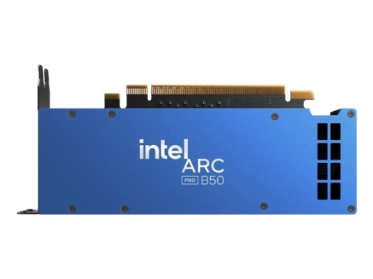 Intel Arc Pro B50 16GB GDDR6 Grafikkort med Xe2-arkitektur og KI-akselerasjon Intel Arc Pro B50 16GB GDDR6 Grafikkort med Xe2-arkitektur og KI-akselerasjon
