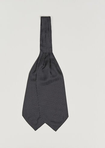 Amanda Christensen Silk Twill Micro Dot Ascot Black