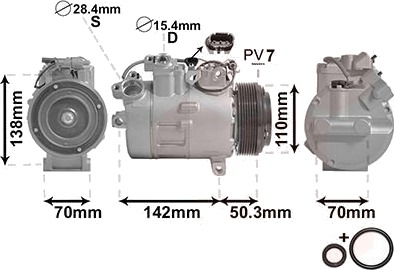 AC-kompressor VAN WEZEL 0600K428