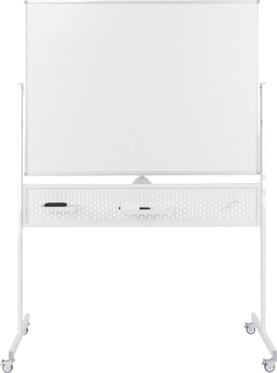 Mobil dobbeltsidig tavle 120x90 cm med stativ og hjul