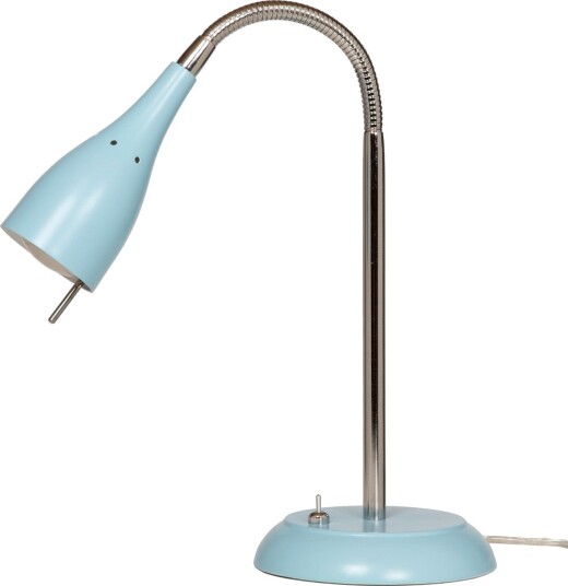 Tanum Bordlampe Med Bryter  Høyde 40 Cm  Lyseblå