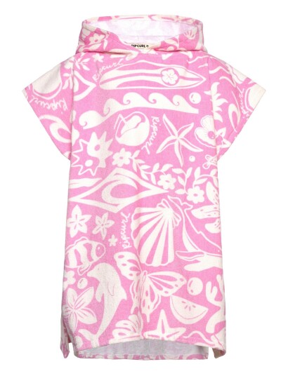 Rip Curl Mixd Snap Cttn Hooded Twl Girl Pink TU Rip Curl Mixd Snap Cttn Hooded Twl Girl Pink TU