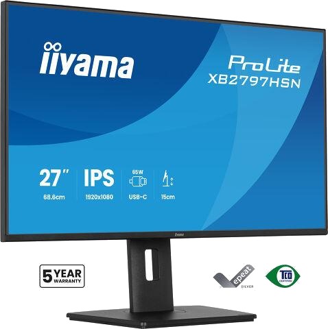 iiyama 27" FHD USB C XB2797HSN B1 iiyama 27" FHD USB C XB2797HSN B1