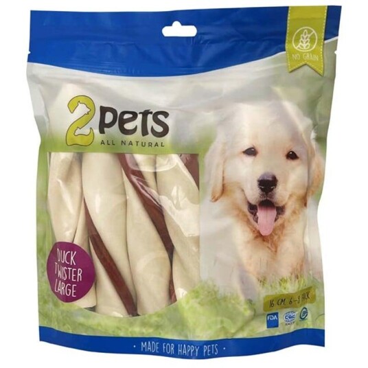 2Pets Tuggtwister And Tyggepinne til Hund Large 500 g 2Pets Tuggtwister And Tyggepinne til Hund Large 500 g