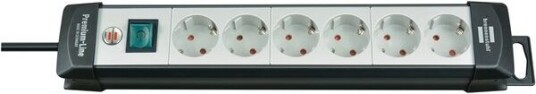 BRENNENSTUHL 6-fack ,3m cable Svart/Vit BRENNENSTUHL 6-fack ,3m cable Svart/Vit