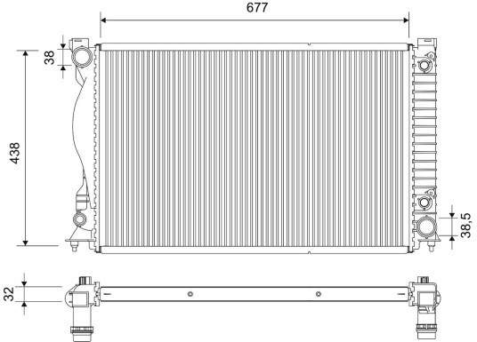 VALEO 701777 Radiator motorkjøling