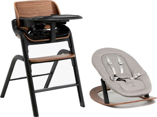 Beemoo Selection Life Matstol Inkl. Vippestol, Walnut/Grey