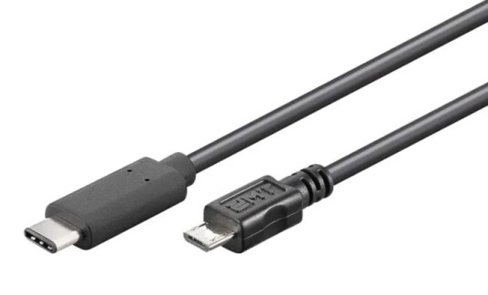 Goobay USB C til Micro-USB 1m Sort Koblingskabel