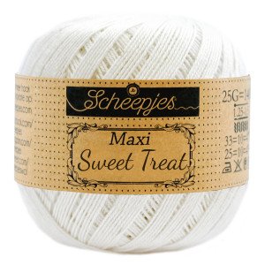 Scheepjes Maxi Sweet Treat Garn Unicolor 105 Brudehvit
