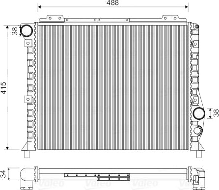VALEO 811068 Radiator, motorkjøling