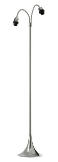 Nielsen fotgjenger gulvlampe med 2 armer (ikke ink. skjermer), krom Nielsen fotgjenger gulvlampe med 2 armer (ikke ink. skjermer), krom