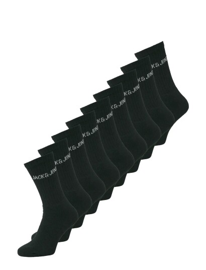 Jacregen Tennis Socks 9 Pack Noos Black Jack & J S BLACK ONE SIZE