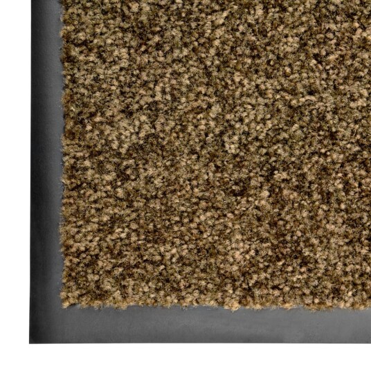 vidaXL Dørmatte vaskbar brun 90x150 cm