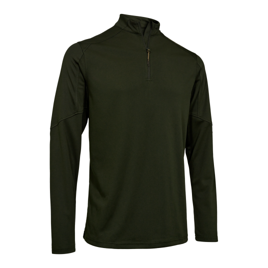 Deerhunter Klima ½ zip T skjorte LS med 37.5® Technology Herre Forest Ember XL