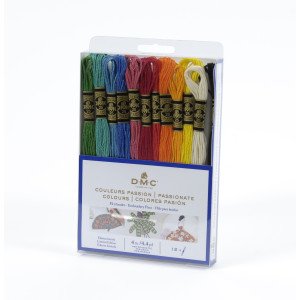 DMC Mouliné Broderingsgarn Pakke 12 Farger