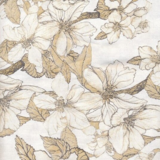 Voksduk: Bloom It Creme 3,5 meter