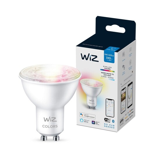 WiZ WiFi Smart LED GU10 50W 345lm Färg + Varm-kallvit 1-pack