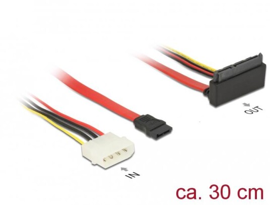 Delock SATA 6Gbps + Molex Til SATA 22 Pin 0.3m
