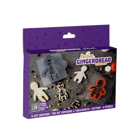 Stensil Og Utstikker Halloween Figurer Sett/6 Stensil Og Utstikker Halloween Figurer Sett/6