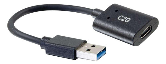 C2G USB C to USB Adapter - SuperSpeed USB Adapter - 5Gbps - F/M - USB type C-adapter - 24 pin USB-C til USB-type A - 15.2 cm