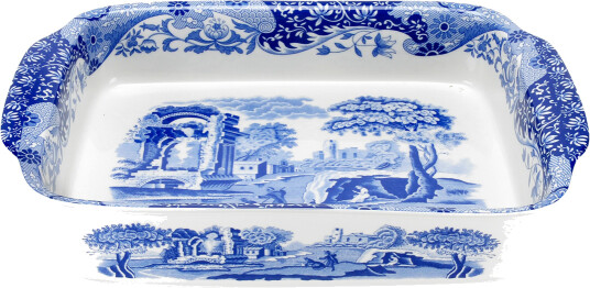 Blue Italian ildfast form 30x24 cm blå