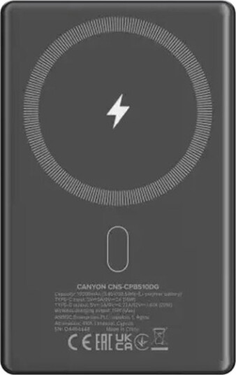 Power Bank Canyon 10000Mah 20W Magsafe, Beige