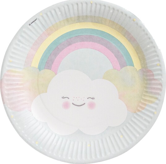 Riethmüller Papptallerken Rainbow & Cloud 8-pakning 9904299-66