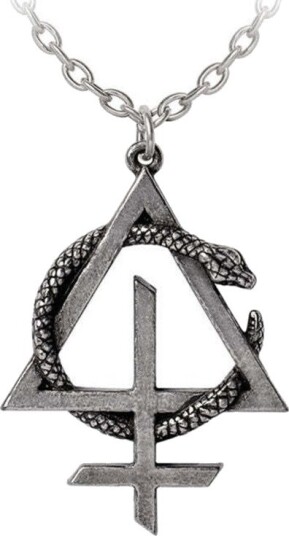 Alchemy Behemoth Opvs Contra Natvram Snake Symbol Pendant Hand Made Fine English Pewter 84014903