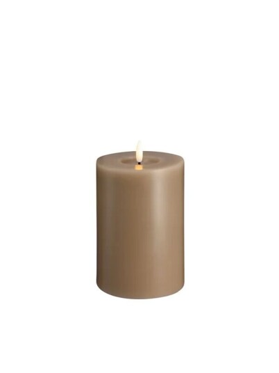 Moods & More LED pillar candle   Melted Sand   99x150 mm