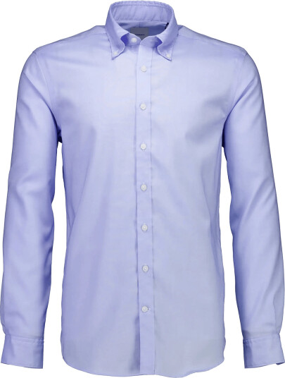 Lindbergh Black 1927: Pinpoint Oxford Shirt Wf L/S Blue S