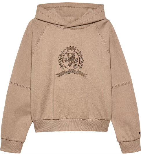Tommy Hilfiger Malted Milk Tonal Crest Hettegenser 14 år
