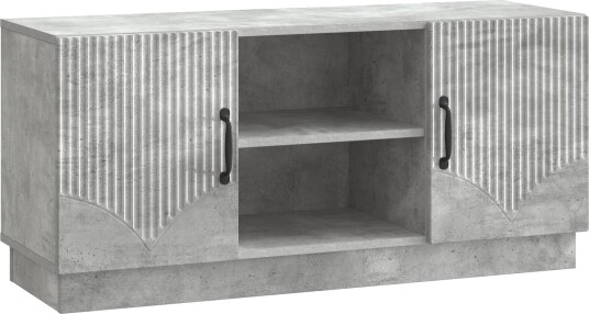 TV skap Betonggrå 102 x 34,5 x 47 cm Konstruert tre