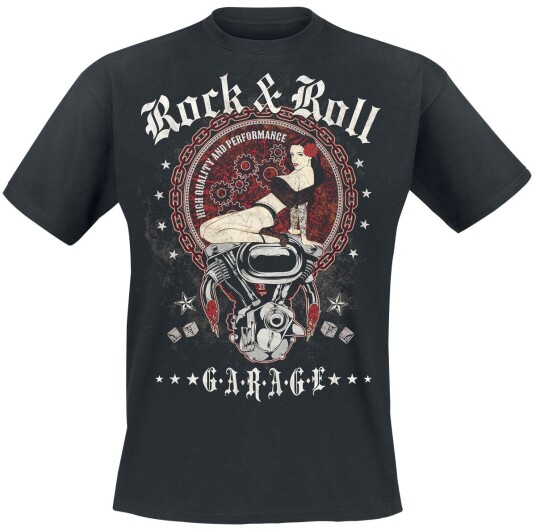 R'n'R Garage Rockabilly T-skjorte L til XXL Herrer svart R'n'R Garage Rockabilly T-skjorte L til XXL Herrer svart
