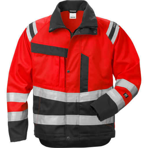 Fristads Jacka 4026 Plu, Klass 3 Varsel Röd/svart 3xl Fristads Jacka 4026 Plu, Klass 3 Varsel Röd/svart 3xl