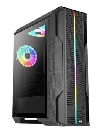 Aerocool Splinter Duo Midi Tower Kabinett med Herdet Glass Svart Aerocool Splinter Duo Midi Tower Kabinett med Herdet Glass Svart
